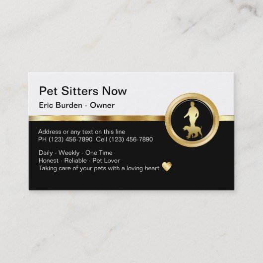 Visitekaartjes van de Kassy Pet Sitter (Voorkant)