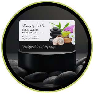 Visitekaartjes van de Massageservice Classy