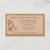 Visitekaartjes van de Praying Hands Church Geperso (Voorkant)