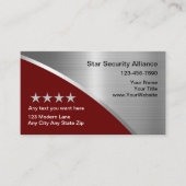 Visitekaartjes van de veiligheidsconsultant (Voorkant)