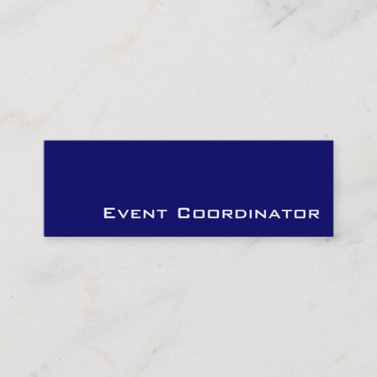 Visitekaartjes van de White Event Coordinator van (Voorkant)