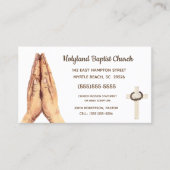 Visitekaartjes van de Witte Kruiskerk bidden (Voorkant)