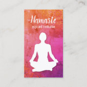 Visitekaartjes van de Yoga- en Meditation Instruct (Voorkant)