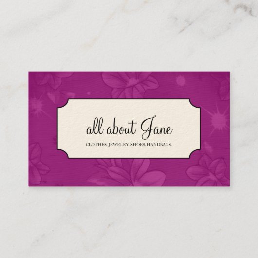 Visitekaartjes van Floral (Voorkant)