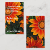 Visitekaartjes van Gazania (Voorkant / Achterkant)