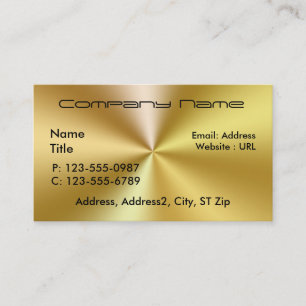 Visitekaartjes van geborsteld goud