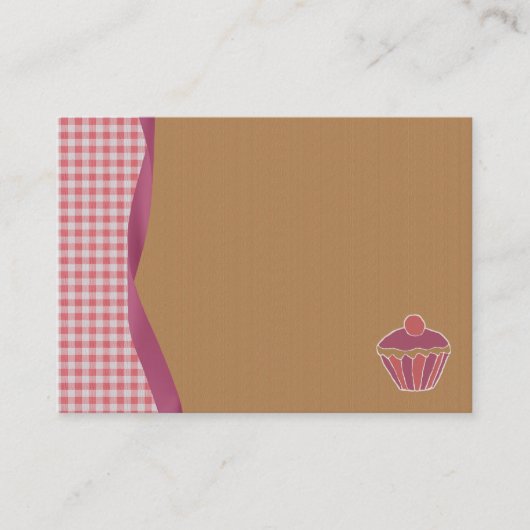 Visitekaartjes van Gingham Cupcake (Voorkant)