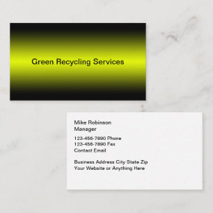 Visitekaartjes van Green Recycling Service