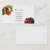 Visitekaartjes van groenten en fruit (Voorkant / Achterkant)