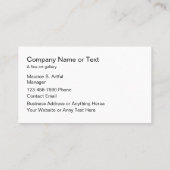 Visitekaartjes van het Modern Art Gallery-thema (Achterkant)