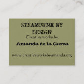 Visitekaartjes van het profiel van de Steampunk Ei (Achterkant)