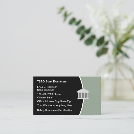 Visitekaartjes van het thema Bank Field Examiner (Staand voorkant)