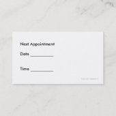 Visitekaartjes van het thema Optometrist Afsprakenkaartje (Achterkant)