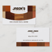 Visitekaartjes van houten vloeren (Voorkant / Achterkant)
