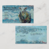 Visitekaartjes van kleurrijke schapen en troebele (Voorkant / Achterkant)