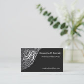 Visitekaartjes van leopard Print Monogram (Staand voorkant)
