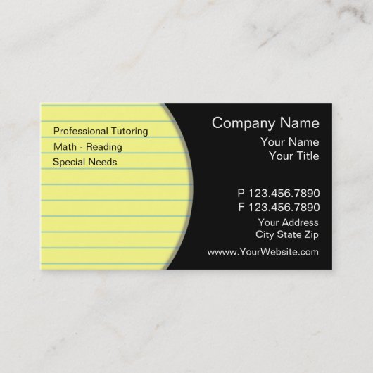 Visitekaartjes van leraren (Voorkant)