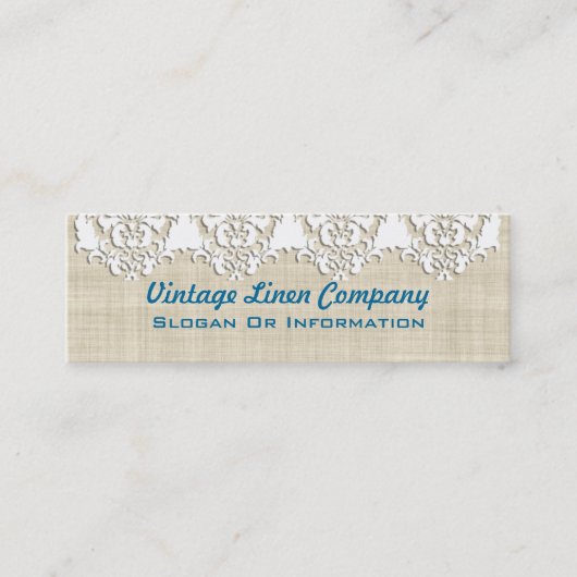  Visitekaartjes van linnen en kant (Voorkant)