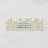  Visitekaartjes van linnen en kant (Achterkant)