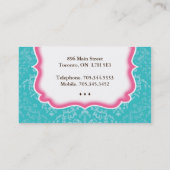 Visitekaartjes van Lovely Damask Cupcake (Achterkant)