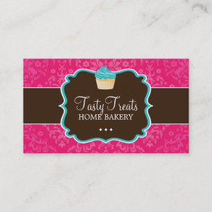 Visitekaartjes van Lovely Damask Cupcake