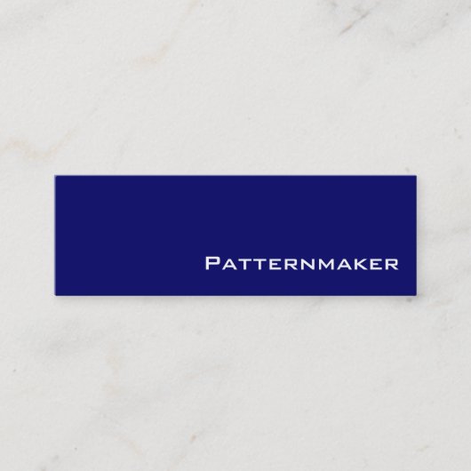 Visitekaartjes van marinewitte patronmaker (Voorkant)