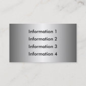 Visitekaartjes van metalen Borden (Achterkant)