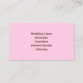 Visitekaartjes van moderne roze bakkerijproducten (Achterkant)