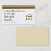 Visitekaartjes van onroerend goed (Voorkant / Achterkant)