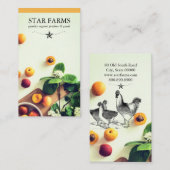 Visitekaartjes van organisch Boerderij (Voorkant / Achterkant)