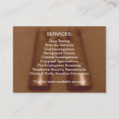 Visitekaartjes van particuliere onderzoekers (Achterkant)