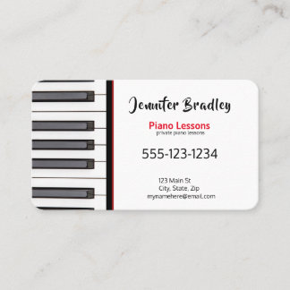 Visitekaartjes van privépianoleraren