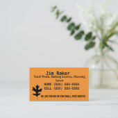 Visitekaartjes van raapbladeren (Staand voorkant)