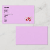 Visitekaartjes van Red Toeshoes (Voorkant / Achterkant)