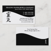 Visitekaartjes van Reiki Master Practitioner (Voorkant / Achterkant)