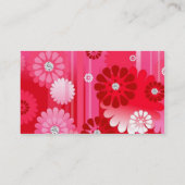 Visitekaartjes van rode Floral (Achterkant)