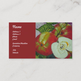Visitekaartjes van rode Johnagold Apples