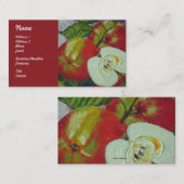 Visitekaartjes van rode Johnagold Apples (Voorkant / Achterkant)