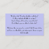 Visitekaartjes van Romeo (Achterkant)