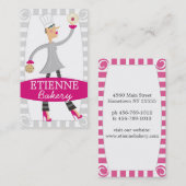 Visitekaartjes van vrouwelijke bakkersgebak (Voorkant / Achterkant)