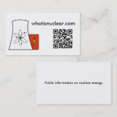 Visitekaartjes van Whatisnuclear.com (Voorkant / Achterkant)