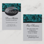 Visitekaartjes van zalm en spa (Voorkant / Achterkant)