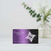 visitekaartjes van zwarte en paarse vlinder (Staand voorkant)