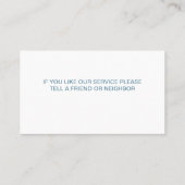 Visitekaartjes van zwembad (Achterkant)