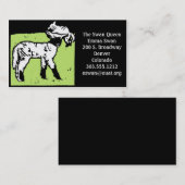 Visitekaartjes Victoriaans houtsnede lammeren Scha (Voorkant / Achterkant)