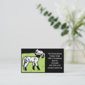 Visitekaartjes Victoriaans houtsnede lammeren Scha (Staand voorkant)