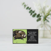 Visitekaartjes Victoriaans houtsnede varken of var (Staand voorkant)