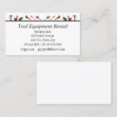 Visitekaartjes voor aangepaste tools en apparatuur (Voorkant / Achterkant)