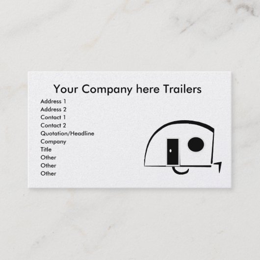 Visitekaartjes voor aanhangwagens (Voorkant)