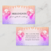 Visitekaartjes voor ballonontwerp voor evenementen (Voorkant / Achterkant)